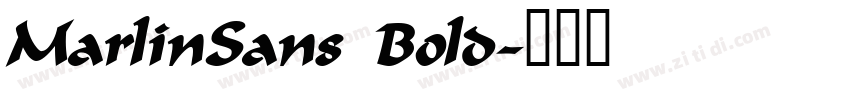 MarlinSans Bold字体转换